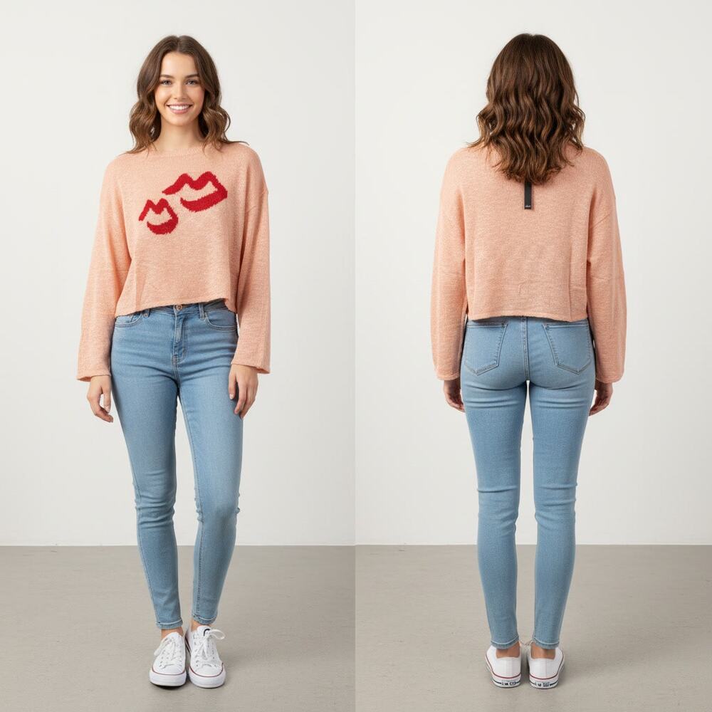 1374 - Akaiv Open Knit Oversized Light Slouch Sweater - Size Small - NWT